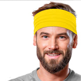 Men's Cotton Headbands Sweatbands 5" Wide Sports Fitness Yoga Fashion Made in USA
