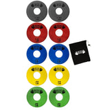 Micro Gainz 1-Inch Center Hole Standard Fractional Weights Plate Sets, 10 Piece Dumbbell & Barbell Set of Plates with Bag for Strength Training and Weight Lifting, Made In USA