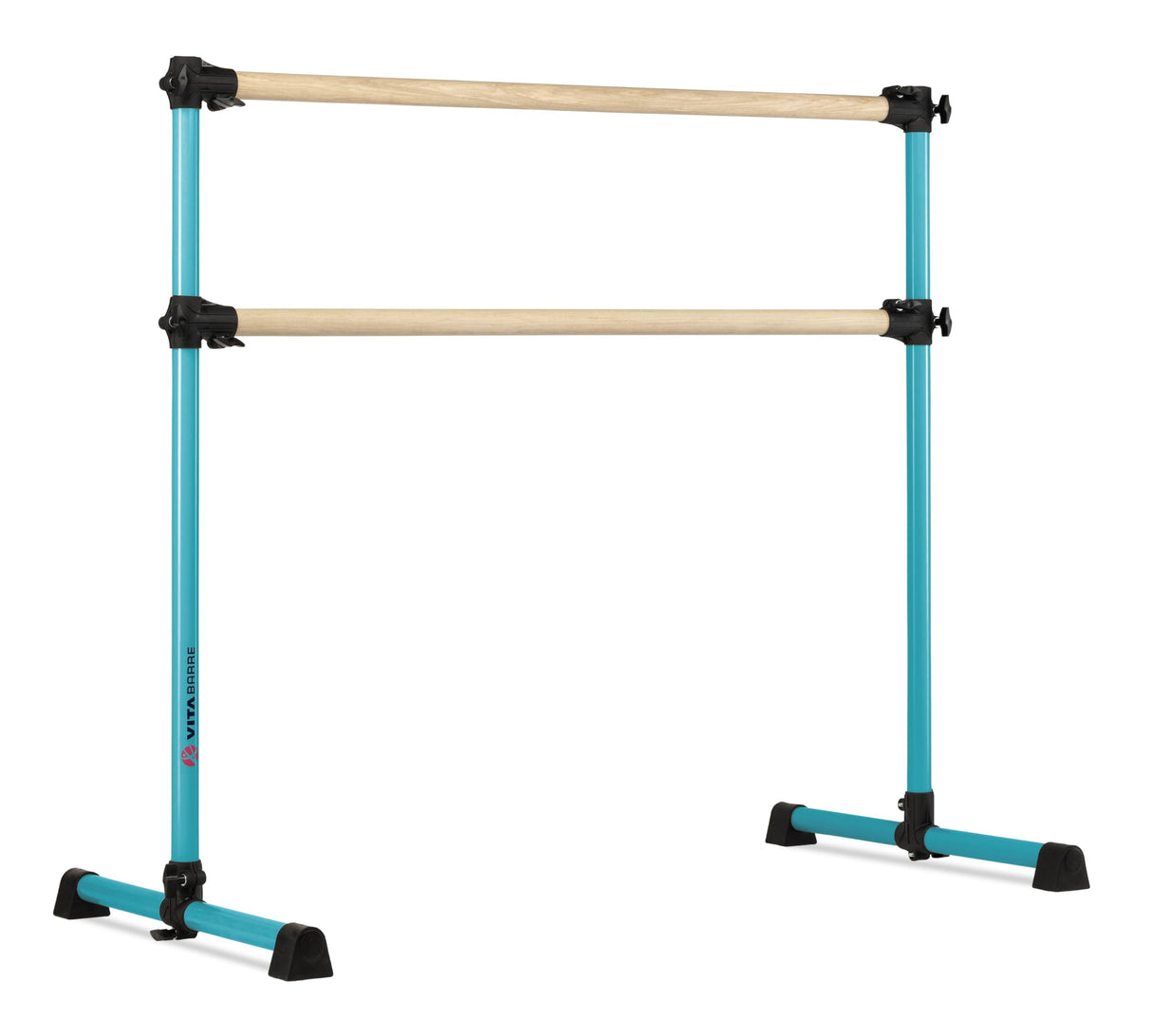 VITA Barre Portable Freestanding Double Ballet Barre, Prodigy, Wood | Adjustable Height, USA Made, Home or Gym Exercise Equipment for Kids & Adults | Dance, Fitness, Pilates