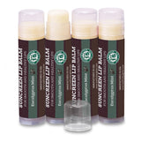 USDA Organic Lip Balm 6-Pack by Earth's Daughter Stocking Stuffers - Fruit Flavors, Beeswax, Coconut Oil, Vitamin E - Best Lip Repair Chapstick for Dry Cracked Lips - Moisturizing Lip Care