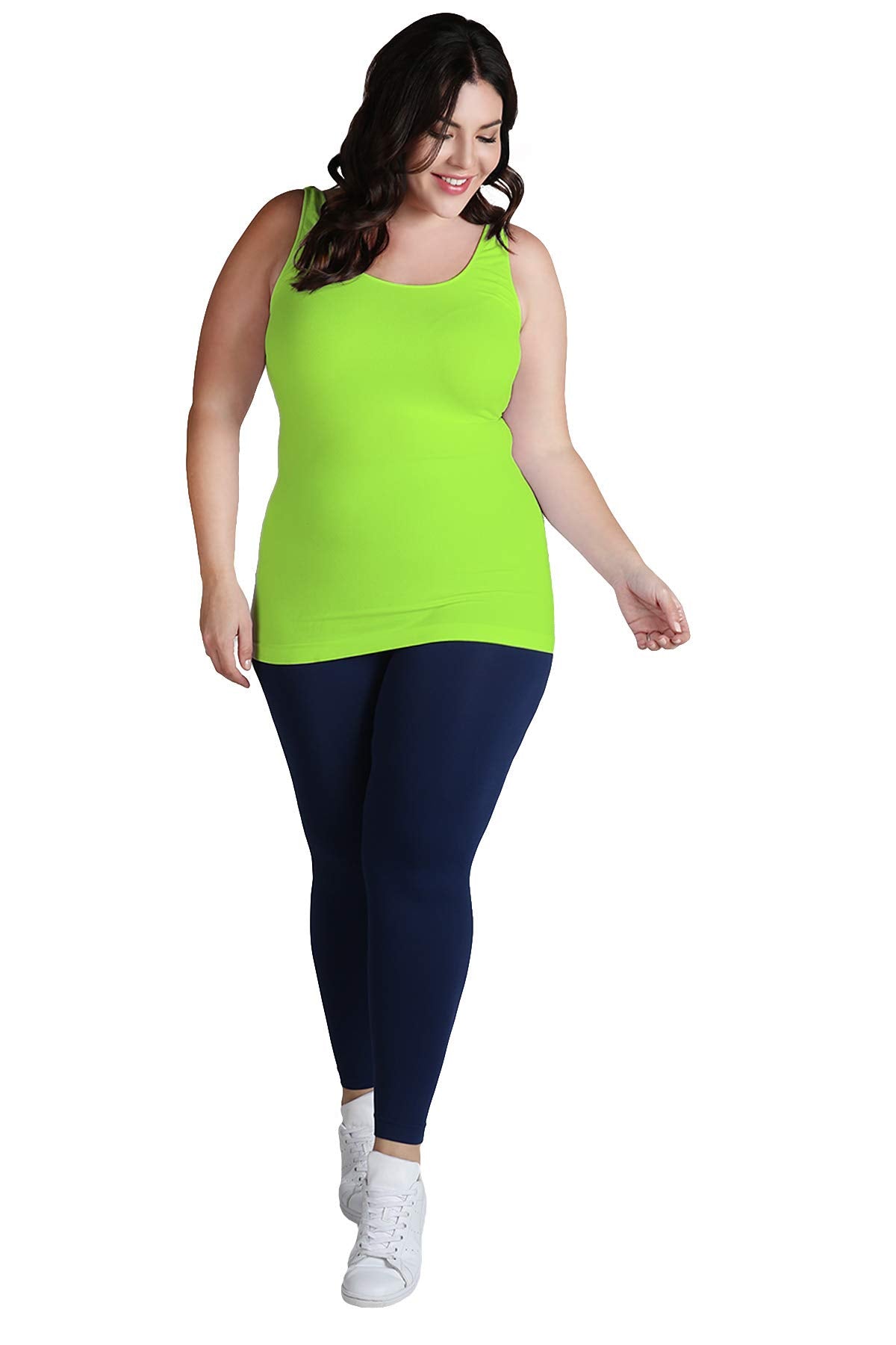 NIKIBIKI Women Seamless Premium Classic Tank Top, Made in U.S.A, Plus Size