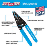 Channellock 958 6-1/4-Inch Wire Stripper and Cutter, Blue, 6-Inch