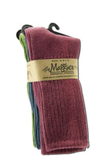 Maggie's Organic Natural Cotton Tri-pack Cushion Crew Socks