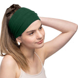 Women's Cotton Headbands Sweatbands 5" Wide Sports Fitness Yoga Fashion Made in USA