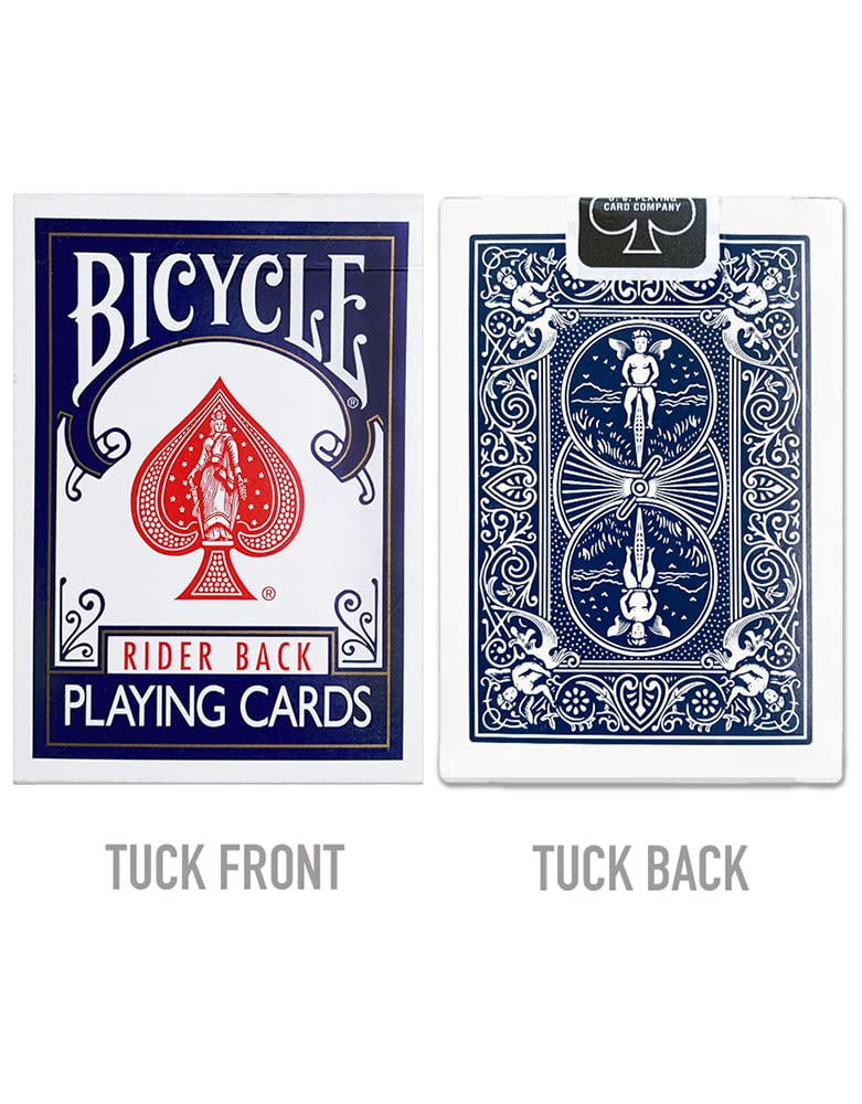 Bicycle Rider Back Playing Cards, Standard Index, Poker Cards, Premium Playing Cards, Red & Blue, 2 Count (Pack of 1)