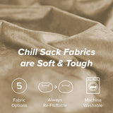 Chill Sack Bean Bag Chair: Giant 5' Memory Foam Furniture Bean Bag - Big Sofa with Soft Micro Fiber Cover - Black