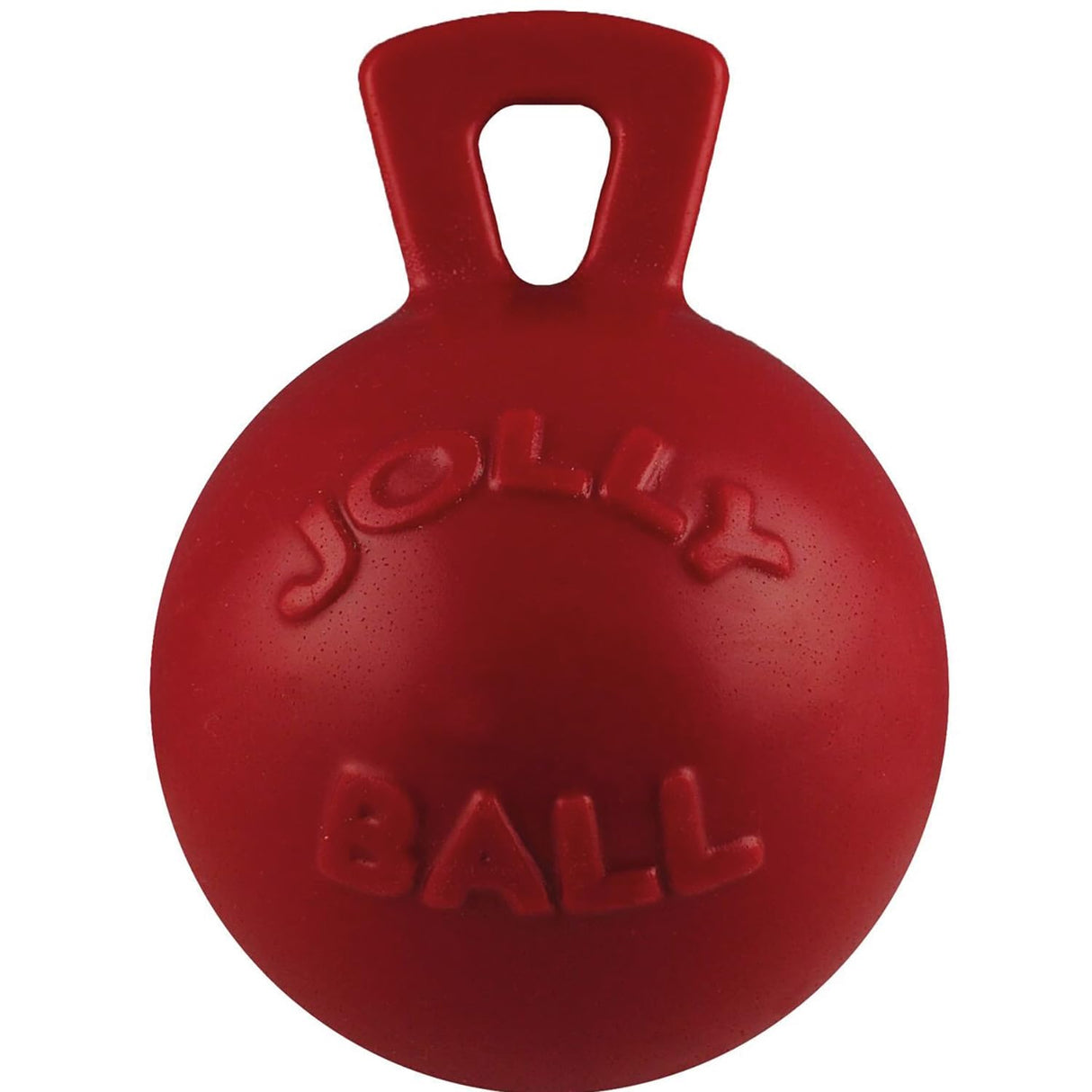 Jolly Pets Tug-n-Toss Heavy Duty Dog Toy Ball with Handle, 8 Inches/Large, Blueberry