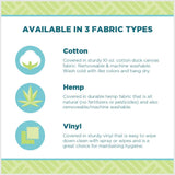 Bean Products Yoga Bolster - Made In The USA With Eco Friendly Materials - Round or Rectangular Support Cushions That Elevate Your Practice - Natural Cotton or Organic Hemp Cover