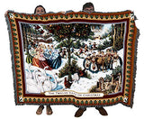 Pure Country Weavers Twelve Days of Christmas Blanket by Lynn Bywaters - Gift Tapestry Throw Woven from Cotton - Made in The USA (72x54)