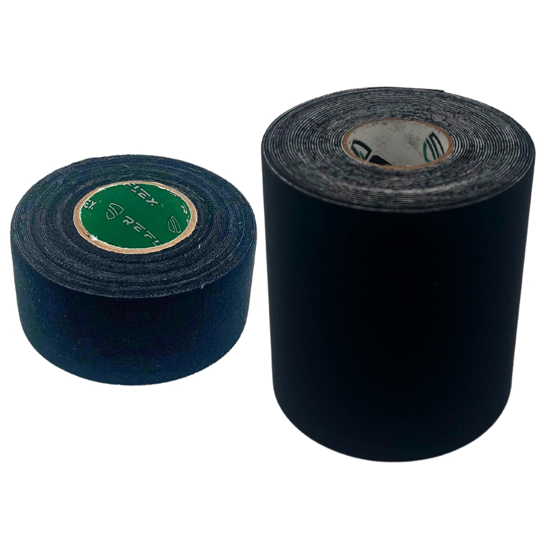 Shield Turf Tape Youth Kit Football | Turf Tape Football, USA Made, 3 Inch Size, 4-Way Stretch Flexibility, Waterproof, Reflex Stretch Tape, Black