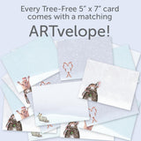 Tree-Free Greetings - Christmas Greeting Cards - Artful Designs - 16 Assortment Cards + Matching Envelopes - Made in USA - 100% Recycled Paper - 5"x7" - Christmas Critters (GP54096)