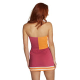 Lojobands Women's Tailgate Outfit College Two Tone Color Block Tube Top Made in USA One Size Fits Most