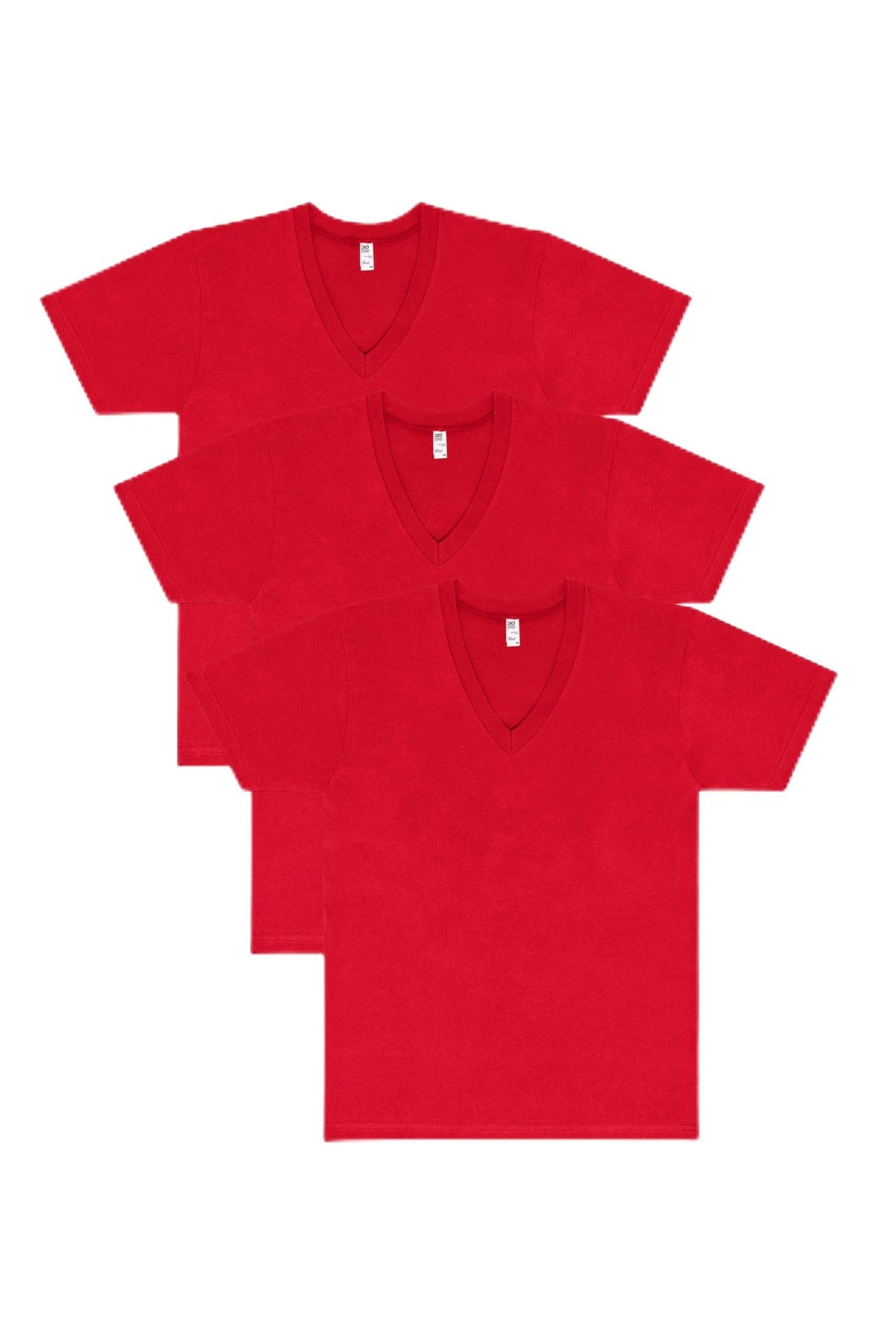 Los Angeles Apparel 3 Pack Fine Jersey V-Neck Black T-Shirt