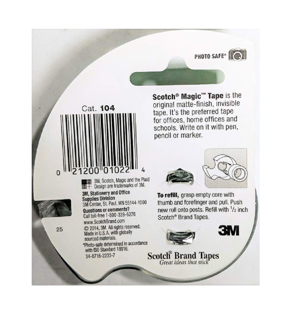 Scotch Magic Tape, 1/2 x 450 Inches, 2-Pack