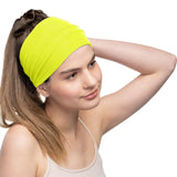 Women's Cotton Headbands Sweatbands 5" Wide Sports Fitness Yoga Fashion Made in USA