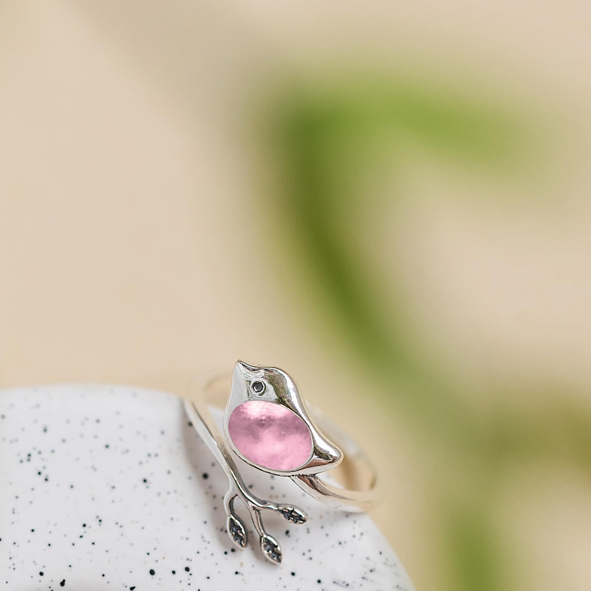 Bottled Up Designs Handmade Little Bird Ring, Recycled Antique Bottles, Sterling Silver, Eco Friendly, Made in USA, Birthday Gifts, Mothers Day, Women, Anniversary (Red Beer Bottle)