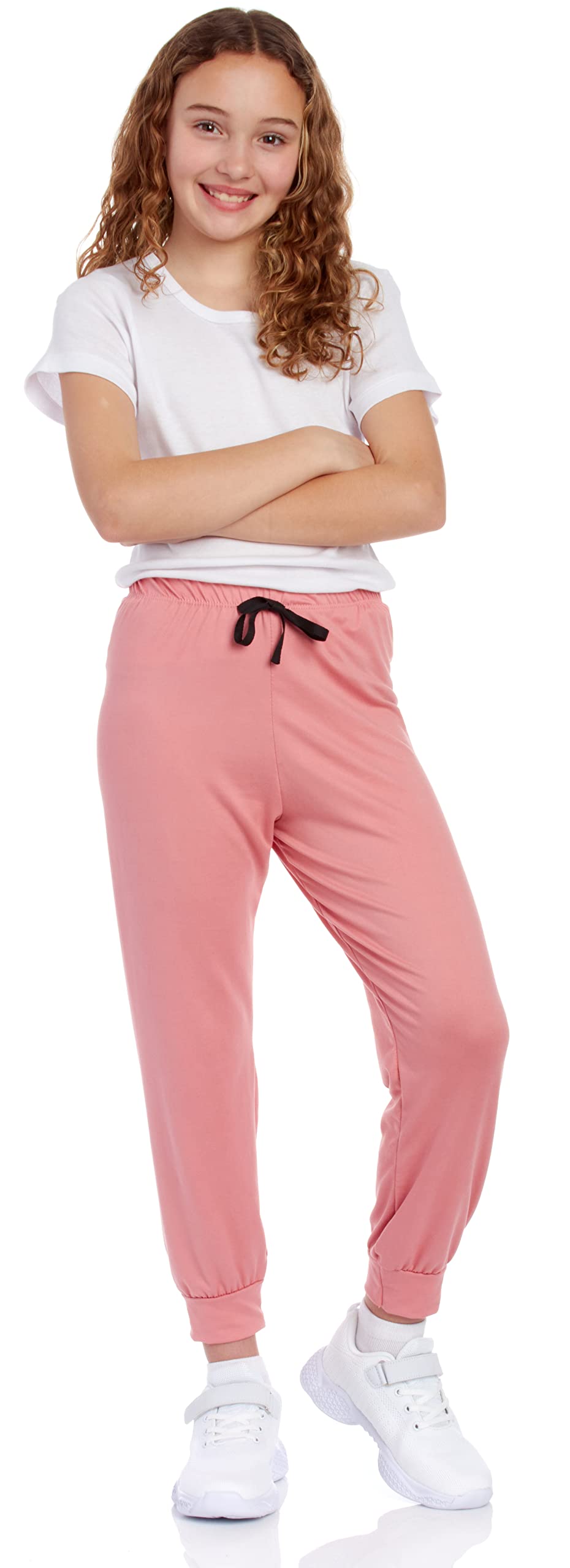 Sweet Hearts Girls' Sweatpants - Super Soft Athletic Performance Joggers: Made in USA (3 Pack)