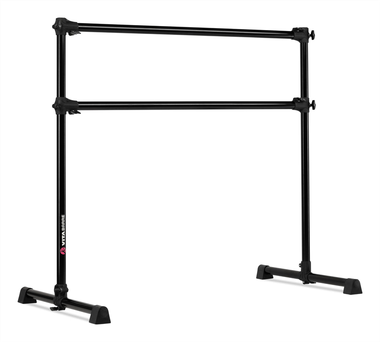 VITA Barre Portable Freestanding Double Ballet Barre, Prodigy, Aluminum | Adjustable Height, USA Made, Home or Gym Exercise Equipment for Kids & Adults | Dance, Fitness, Pilates