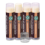 USDA Organic Lip Balm 6-Pack by Earth's Daughter Stocking Stuffers - Fruit Flavors, Beeswax, Coconut Oil, Vitamin E - Best Lip Repair Chapstick for Dry Cracked Lips - Moisturizing Lip Care