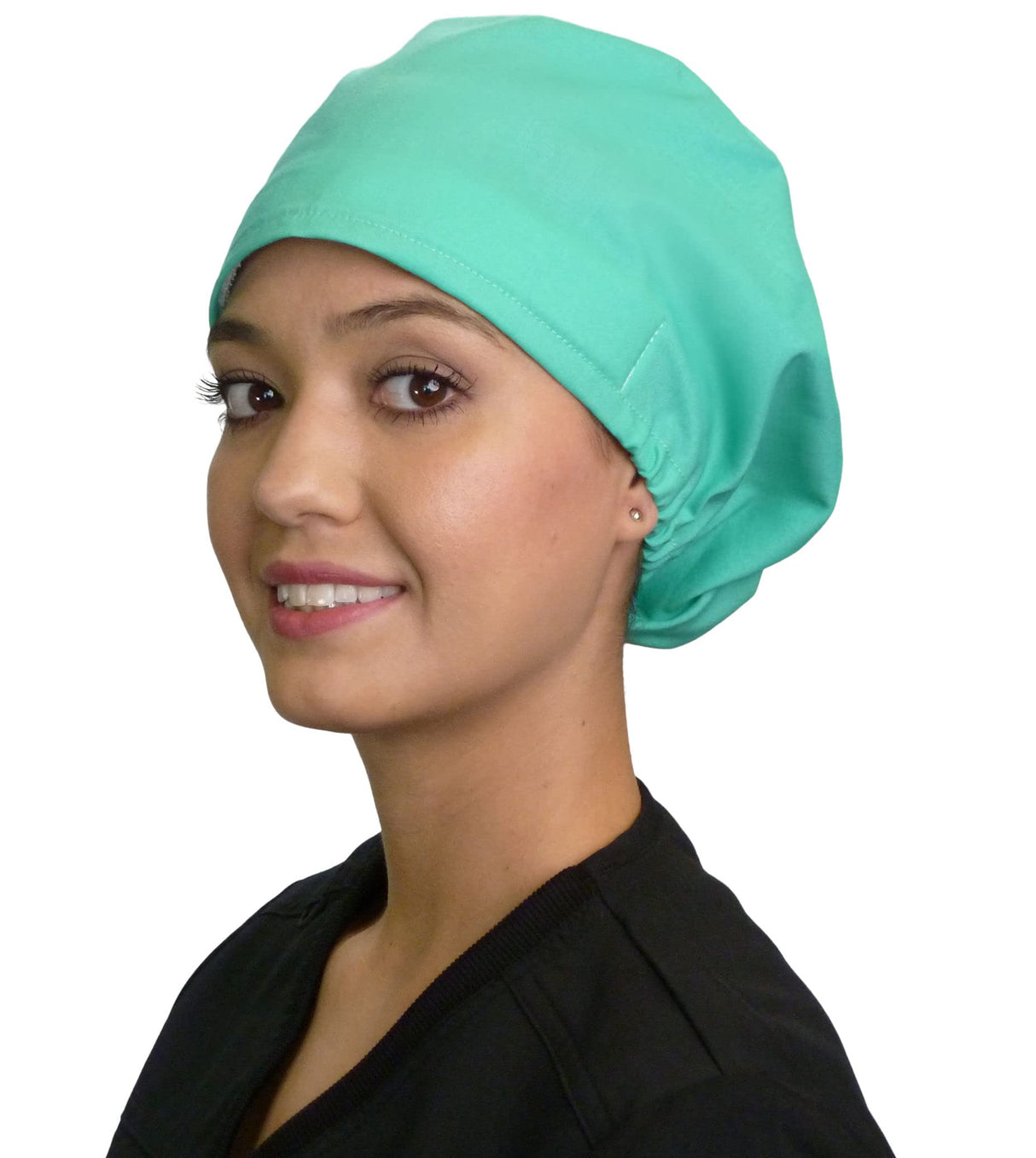 Sparkling EARTH Riley Medical Scrub Caps with Flat Front and Roomy Back - Adjustable Cord Lock Closure - Made in The USA!
