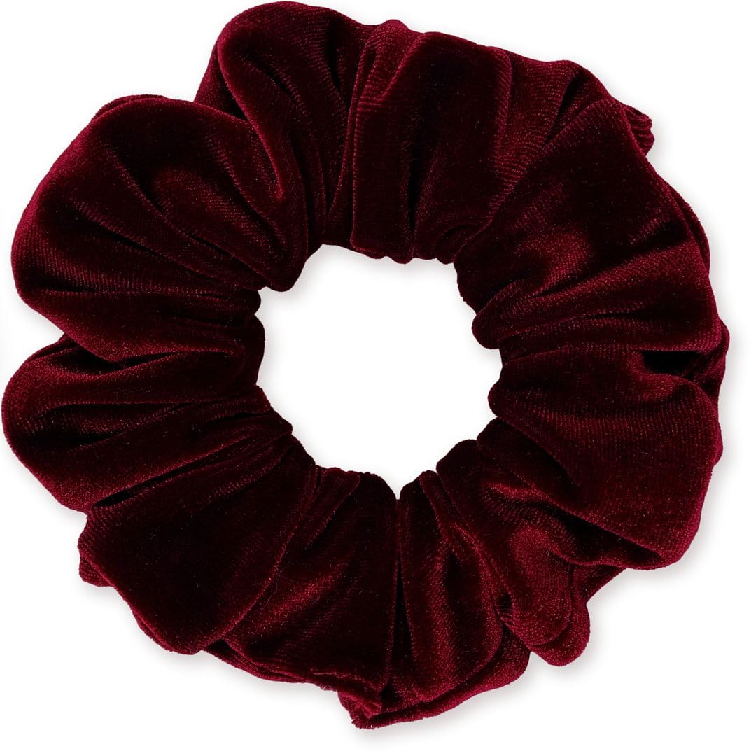 Velvet Scrunchies Premium Plush Soft Ponytail Holder Made in the USA Black