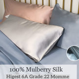 Pink Silk Pillow Cases with Zipper Made in USA, 100% 22 Momme Mulberry Silk Pillowcase for Hair and Skin, Acne Free, Anti Aging, Anti Wrinkle, Hypoallergenic (Pink, Standard)