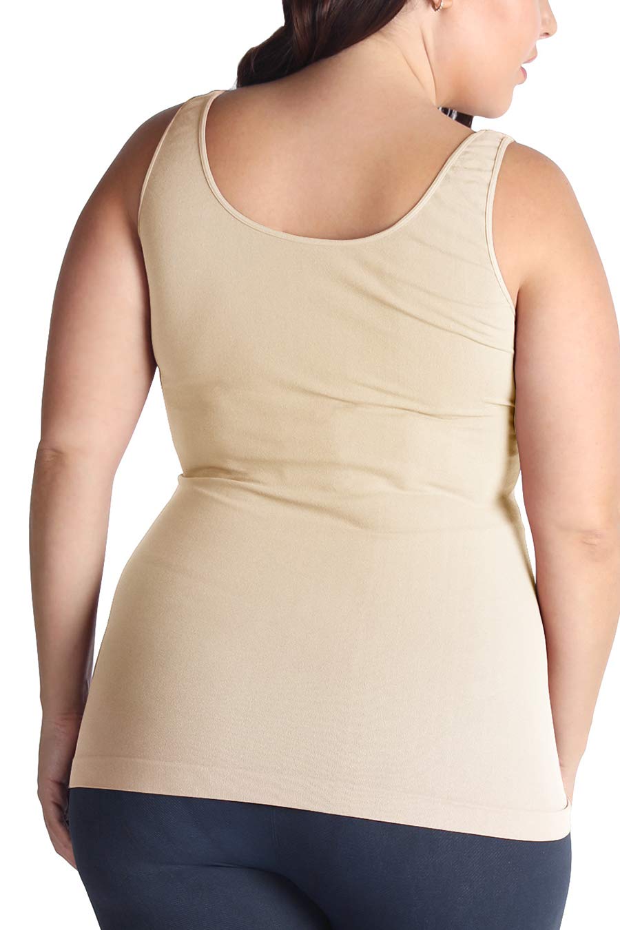 NIKIBIKI Women Seamless Premium Classic Tank Top, Made in U.S.A, Plus Size