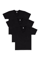 Los Angeles Apparel 3 Pack Fine Jersey V-Neck Black T-Shirt