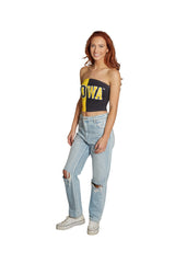 Lojobands Women's Tailgate Outfit College Two Tone Color Block Tube Top Made in USA One Size Fits Most