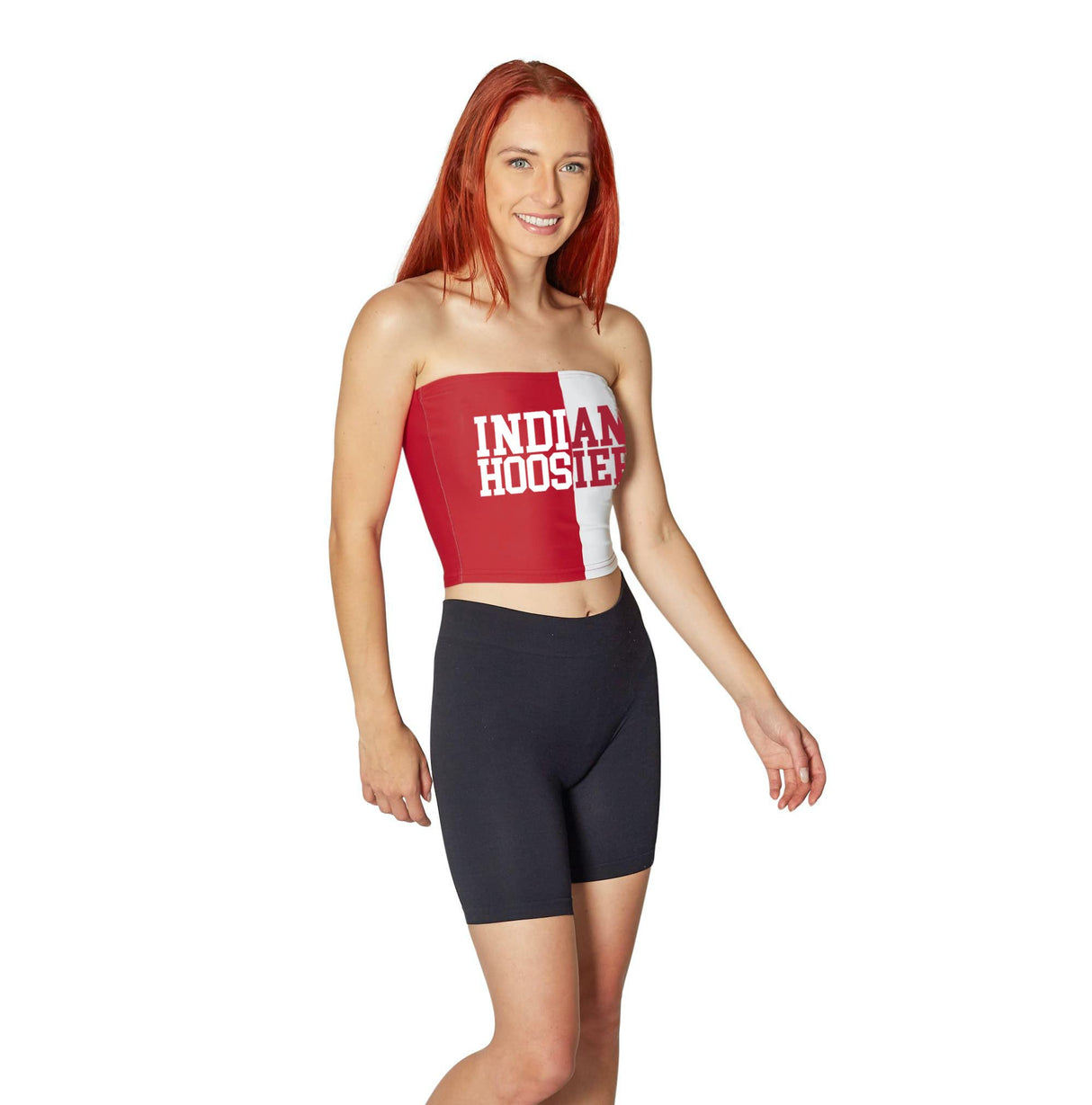 Lojobands Women's Tailgate Outfit College Two Tone Color Block Tube Top Made in USA One Size Fits Most