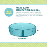 Bean's ZAFU - Meditation Floor Cushion - Round Earth Cotton Zen Yoga Pillow - Tibetan Style for Mindful Kneeling Prayer Seat - Made in USA - US Organic Buckwheat Hulls - Comfort Calm Contemplate