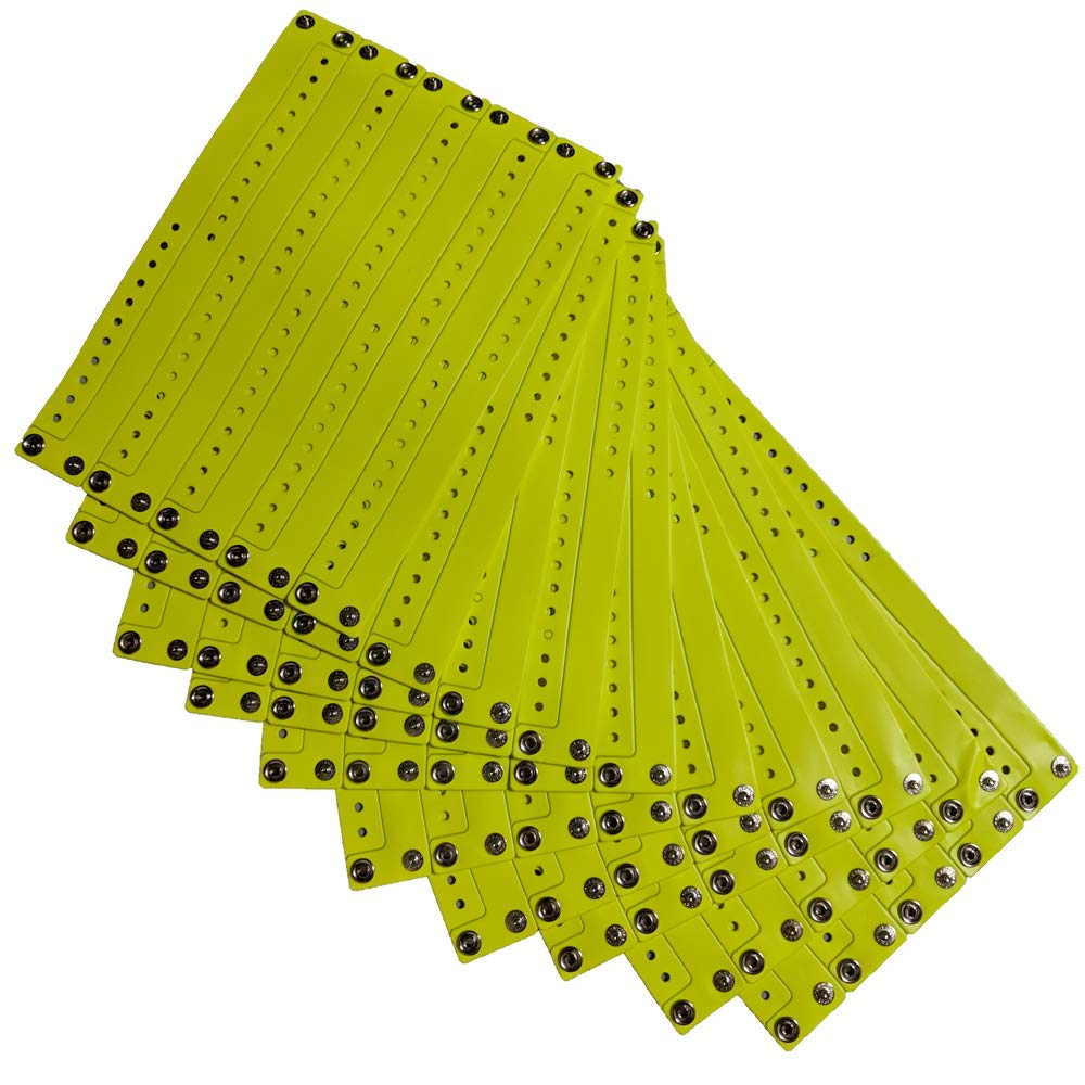 Reusable Vinyl Wristbands - Implement Water Safety, Use Colored Wristbands to Identify Your Swimmers by Ability - 10″ Long x 3/4″ Wide - 100ct.