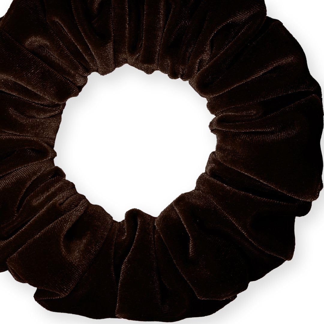 Velvet Scrunchies Jumbo Size Plush Big Ponytail Holders Thick Braided Locked Hair Big Made in the USA Green Pine