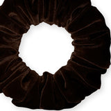 Velvet Scrunchies Jumbo Size Plush Big Ponytail Holders Thick Braided Locked Hair Big Made in the USA Green Pine