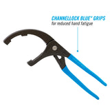CHANNELLOCK 209 9-inch Oil Filter/PVC Pliers | Made in USA | 1.75 to 3-inch Jaw Capacity | Forged High Carbon Steel | Ideal for Engine Oil Filters, Conduit, and Fittings