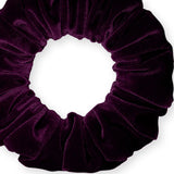 Velvet Scrunchies Jumbo Size Plush Big Ponytail Holders Thick Braided Locked Hair Big Made in the USA Green Pine