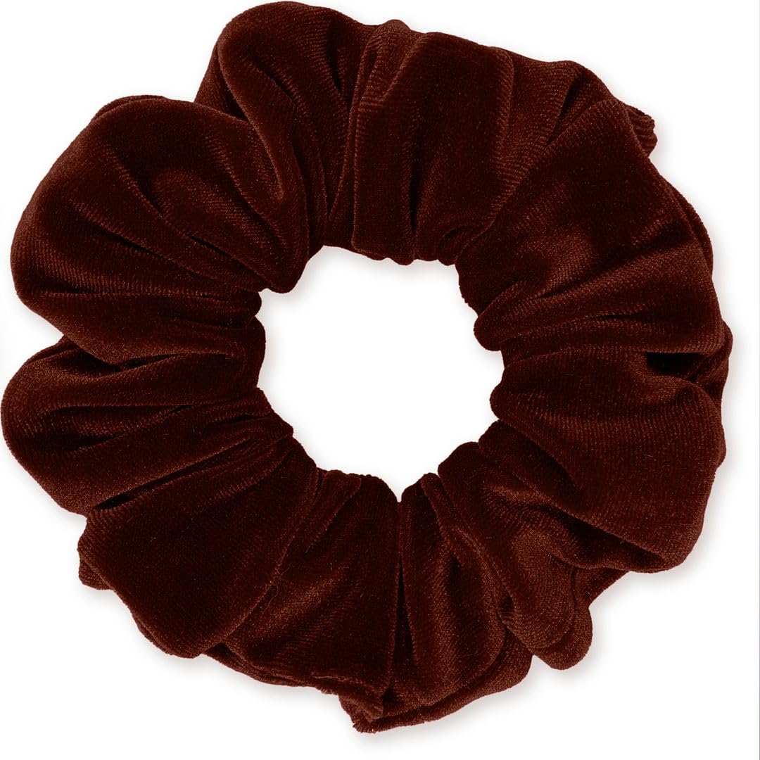 Velvet Scrunchies Premium Plush Soft Ponytail Holder Made in the USA Black