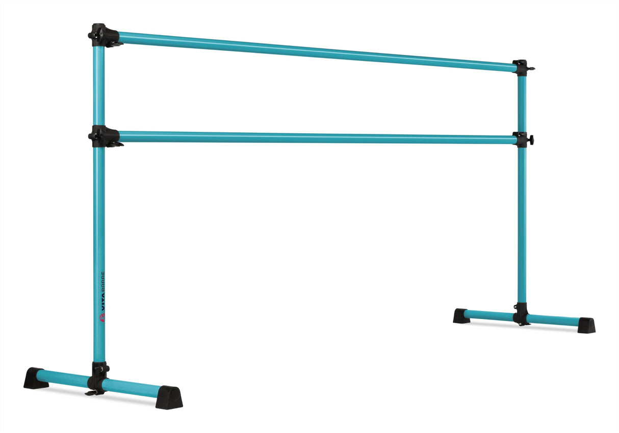 VITA Barre Portable Freestanding Double Ballet Barre, Prodigy, Aluminum | Adjustable Height, USA Made, Home or Gym Exercise Equipment for Kids & Adults | Dance, Fitness, Pilates