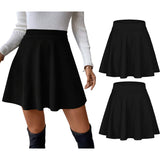 Sweet Hearts Women’s 2-Pack Basic Skater Skirt- Versatile Stretchy Mini Flared Skirt Made in USA