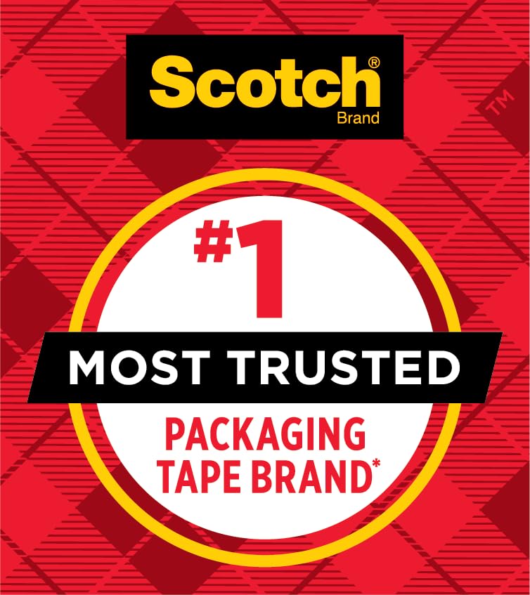 Scotch Heavy Duty Packaging Tape, 2 Inches x 800 Inches, Clear - 2 Count