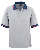 Akwa Men's Short Sleeve Cotton Pique Patriotic Tactical Polo Made in USA