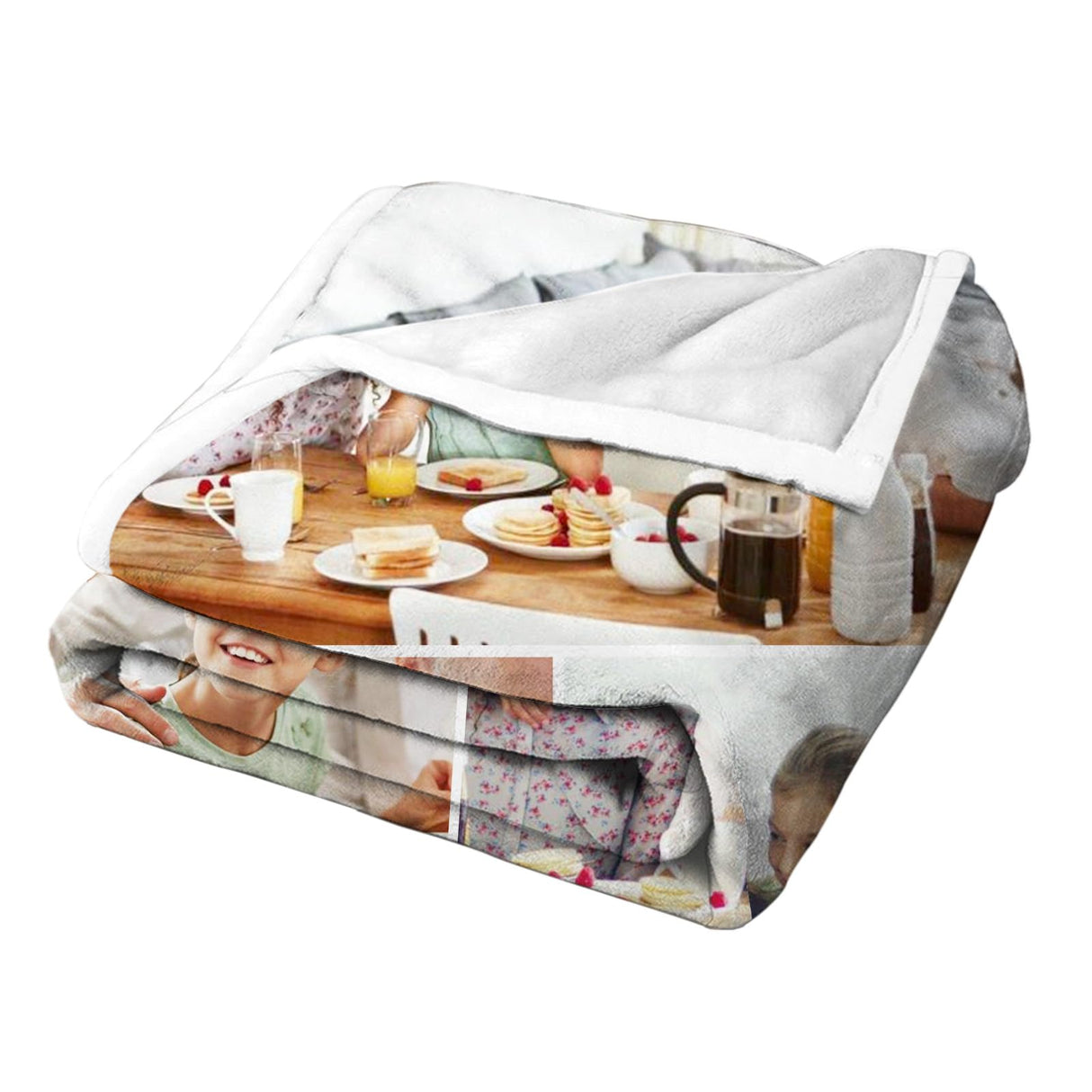 Custom Blanket with Picture Made in USA,Personalized Photo Blanket Throw Photo Blankets for Family Friends Pets,50"x60"