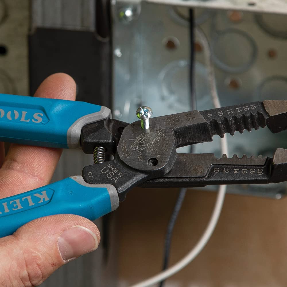 Klein Tools K12035 Klein-Kurve Wire Cutters, Heavy Duty Wire Stripping Tool, Made in USA