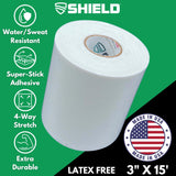 Shield Turf Tape Youth Kit Football | Turf Tape Football, USA Made, 3 Inch Size, 4-Way Stretch Flexibility, Waterproof, Reflex Stretch Tape, Black