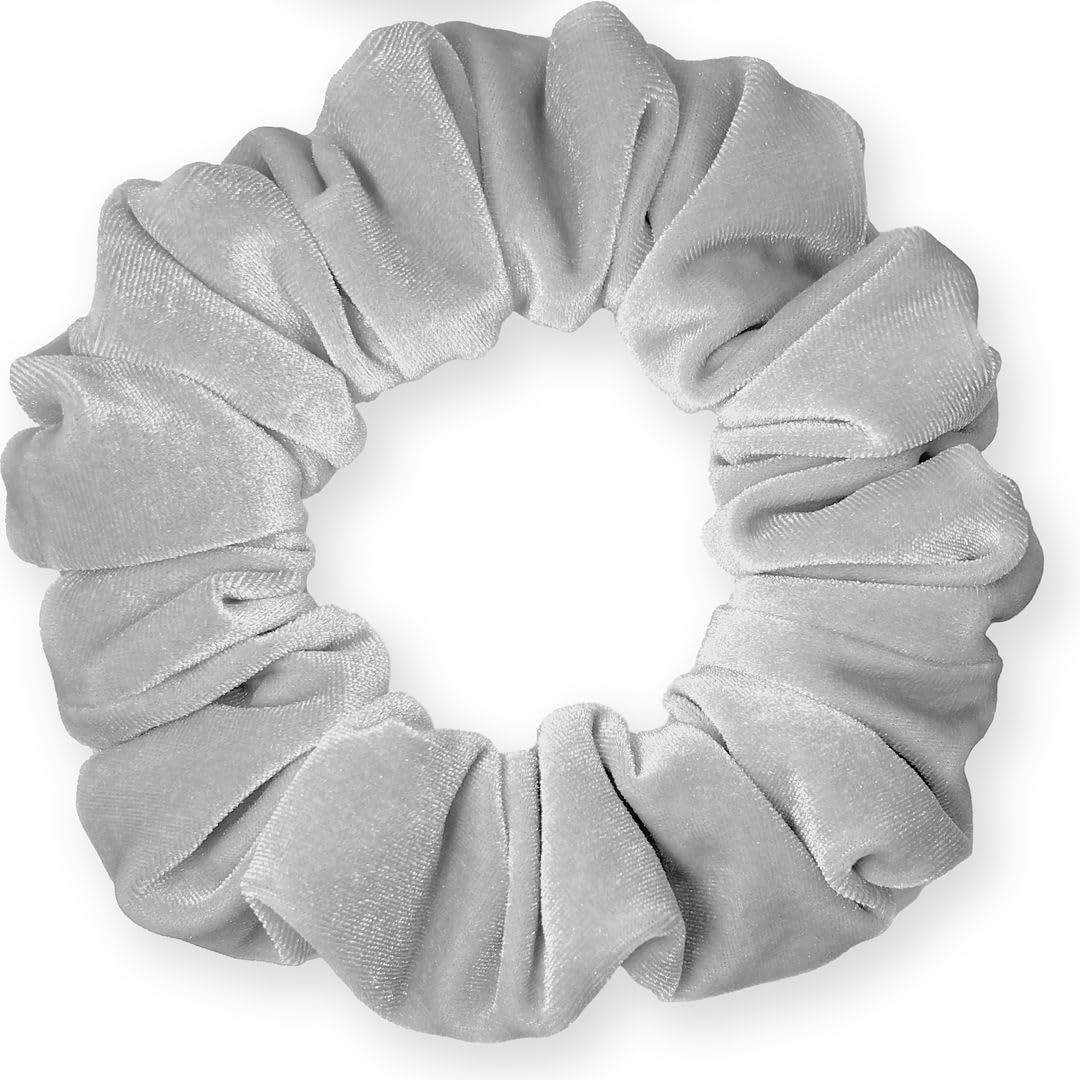 Velvet Scrunchies Jumbo Size Plush Big Ponytail Holders Thick Braided Locked Hair Big Made in the USA Green Pine