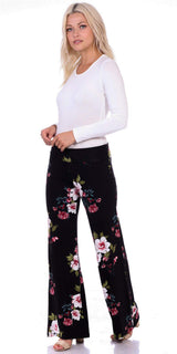 Popana Palazzo Pants for Women Casual Summer Wide Leg Beach Pants Plus Size Made in USA