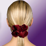Velvet Scrunchies Jumbo Size Plush Big Ponytail Holders Thick Braided Locked Hair Big Made in the USA Green Pine