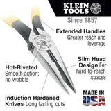 Klein Tools 80020 Plier Set with Lineman's Pliers, Diagonal Cutters, and Needle Nose Pliers, Made in USA with Induction Hardened Knives, 3-Piece