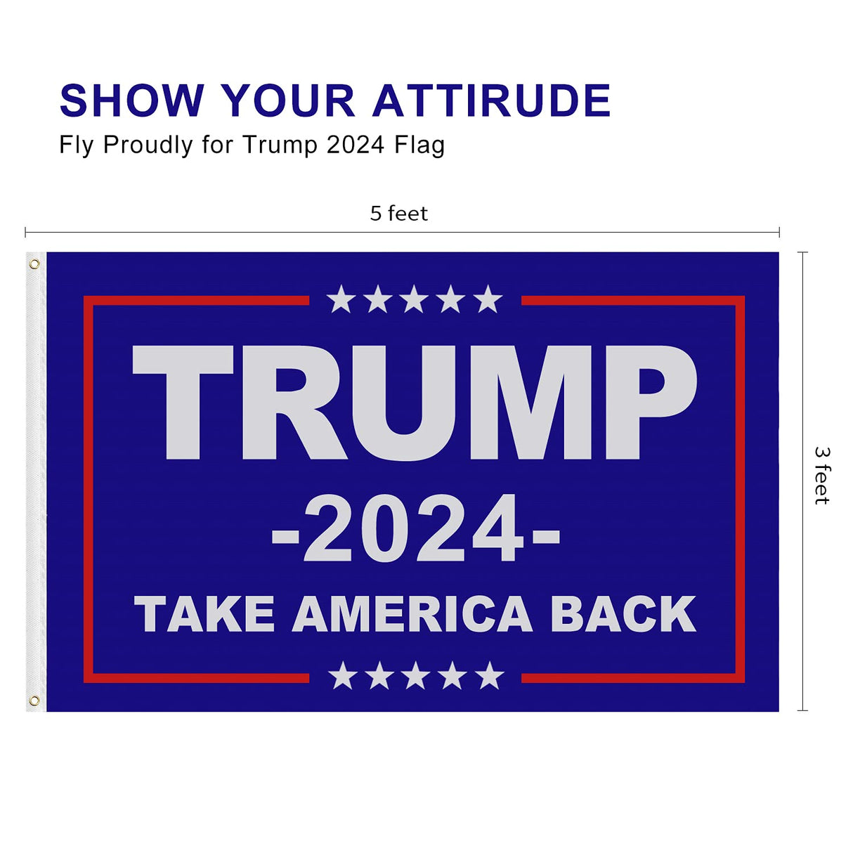 Annaflag Made In USA Trump 2024 Flag 3x5 Feet, Re-Elect The Rules Have Changed Flags, Durable Polyester with Two Brass Grommets Double Stitching Patriotic Outdoor Indoor Decoration Banner