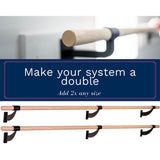VITA Barre Wall-Mounted Single Ballet Barre, Classic WB15, Wood | Fixed Height, Made in USA, Home, Studio or Gym Exercise Equipment for Kids & Adults | Dance, Fitness, Pilates